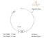 CLARA 925 Sterling Silver Evil Eye Halo Bracelet