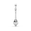 Silver Hanumanji Gada Men Pendant Necklace with Chain or without Chain