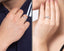 CLARA Pure 925 Sterling Silver Classic Adjustable Couple Band, Promise Rings for Lovers