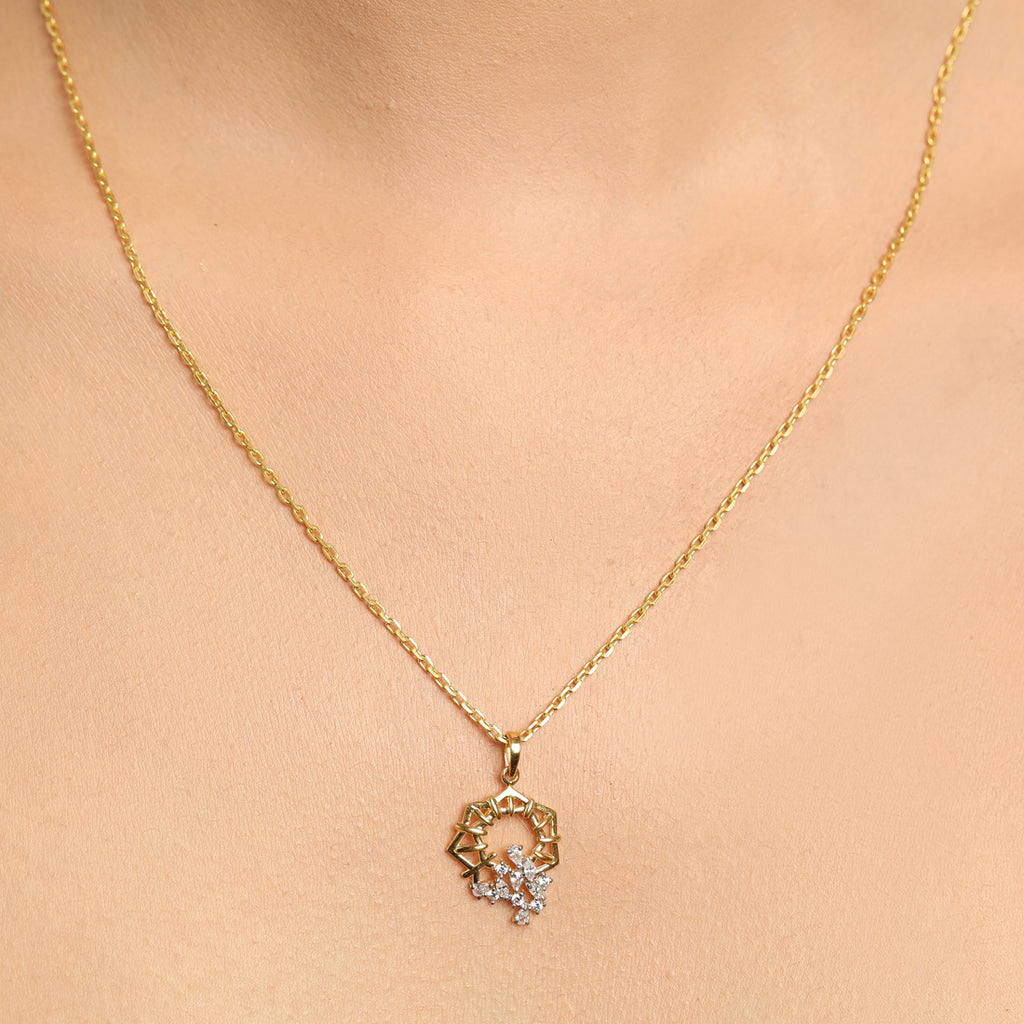 CLARA 925 Sterling Silver Alba Pendant Chain Necklace 