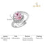 Silver Malin Pink Designer Solitaire Ring