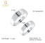CLARA Pure 925 Sterling Silver Franco Adjustable Couple Band, Promise Rings for Lovers