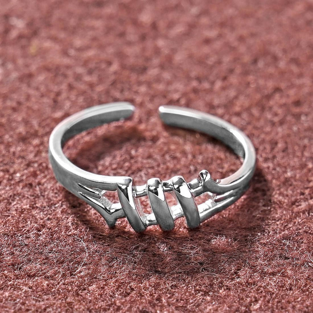 CLARA Pure 925 Sterling Silver Step Finger Ring 