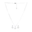 Silver Zeta Square Jewellery Set