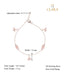 CLARA 925 Sterling Silver Butterfly Anklet Payal ( Single ) Adjustable Chain, Rose Gold Plated Gift for Women and Girls