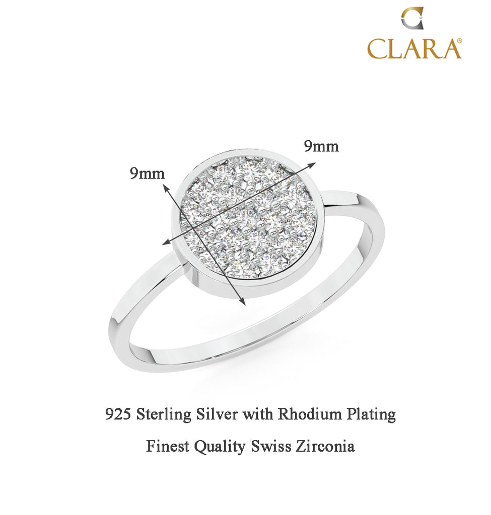 CLARA 925 Sterling Silver Orbit Ring 