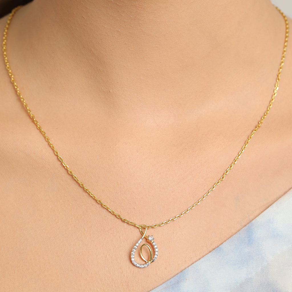 CLARA 925 Sterling Silver Flavia Pendant Chain Necklace 