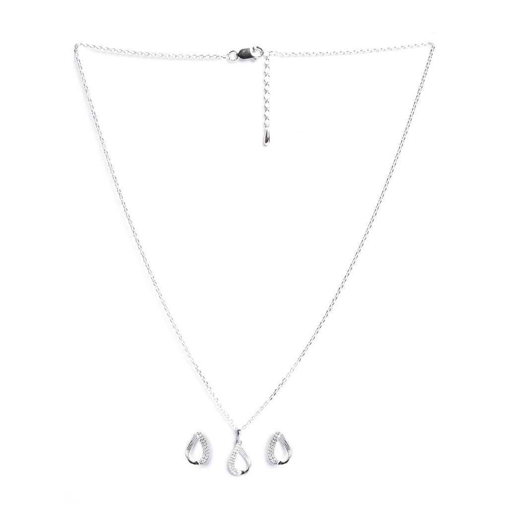 Silver Raindrop Jewellery Set