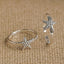 CLARA 925 Sterling Silver Star Fish Adjustable Toe Rings Pair 