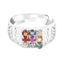 Silver Natural Certified Navratna Stone Nine gems Ring for Men and Boys