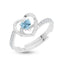 Silver Olesya Heart Finger Ring