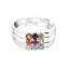 Silver Natural Certified Navratna Stone Nine Planets Ring for Men and Boys