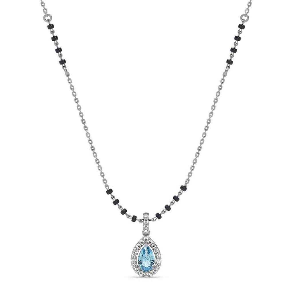 Silver Drishti Teardrop shaped Mangalsutra