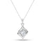 Silver Livia Solitaire Pendant with Chain