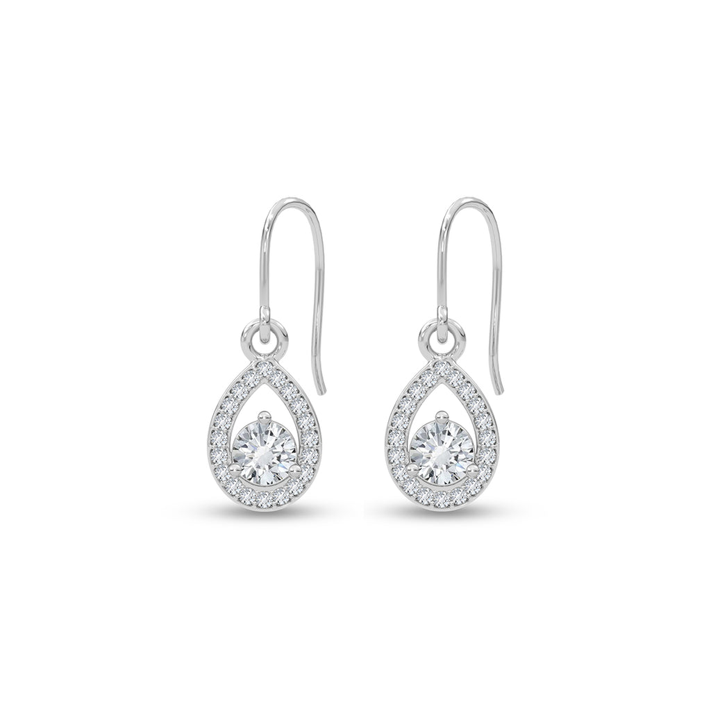 Silver Luna Drop Earrings