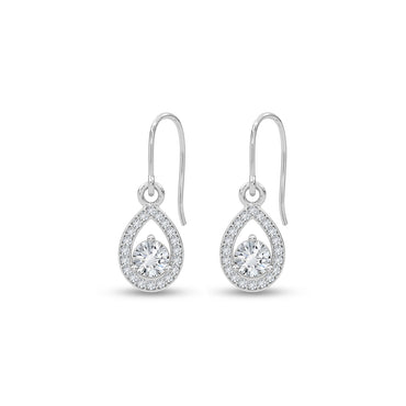 Silver Luna Drop Earrings