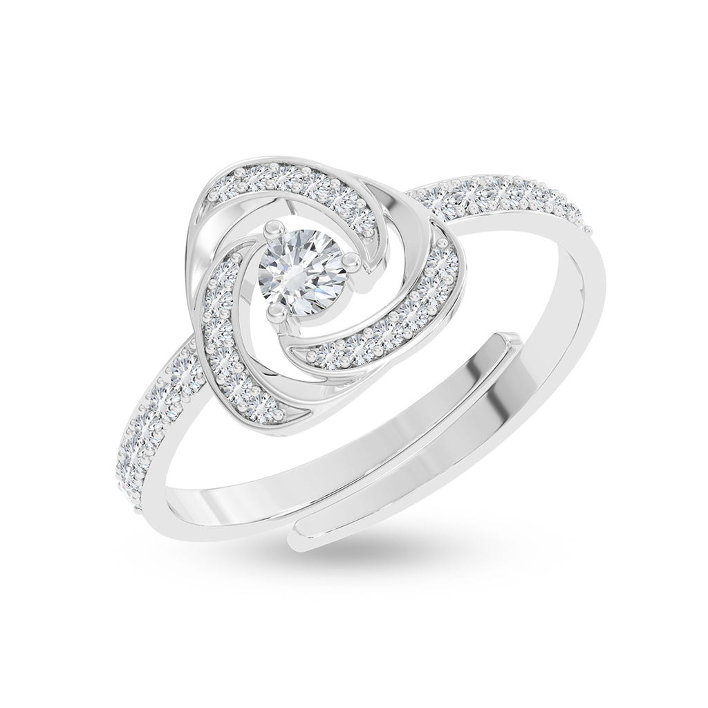 Silver Bianca Solitaire Finger Ring