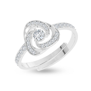 Silver Bianca Solitaire Finger Ring