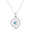 Silver Rici Sky Blue Pendant with Chain
