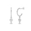 Silver Gaia Hoop Drop Earrings