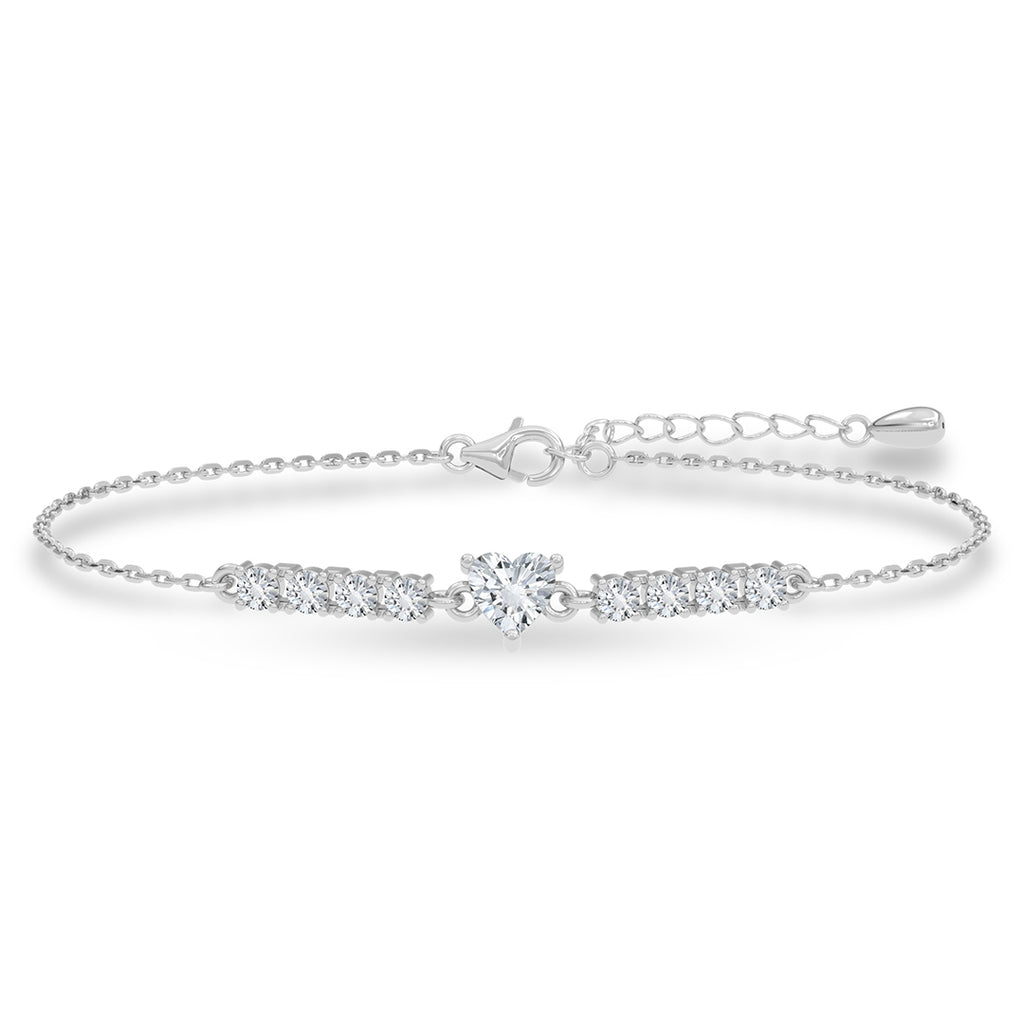 Silver Claire Adjustable Chain Bracelet