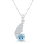 Silver Orsel Sky Blue Pendant with Chain