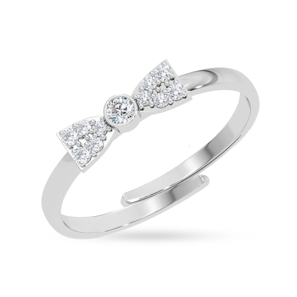 Silver Parma Bow Tie Ring