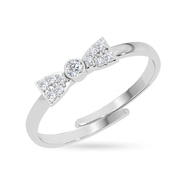 Silver Parma Bow Tie Ring
