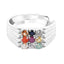 Silver Natural Certified Navratna Stone Nine gems Ring for Men and Boys