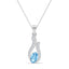 Silver Nilda Sky Blue Pendant with Chain