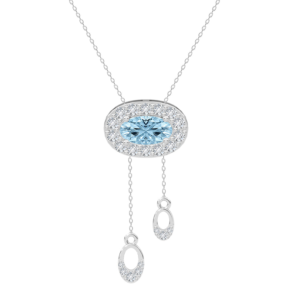 Silver Via Pendant with Chain