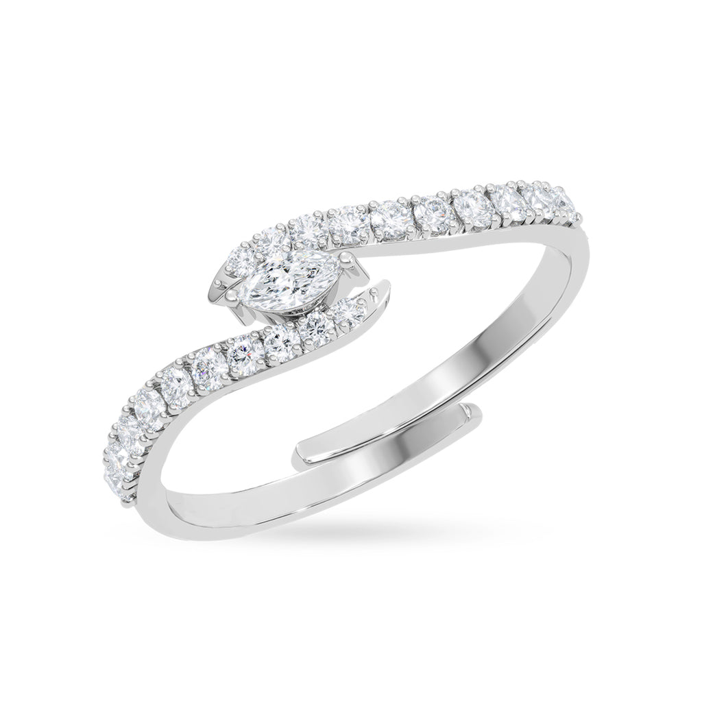 Silver Bruges Crossover Ring