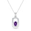 Silver Asti Purple Pendant with Chain