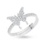 Silver Fia Butterfly Finger Ring