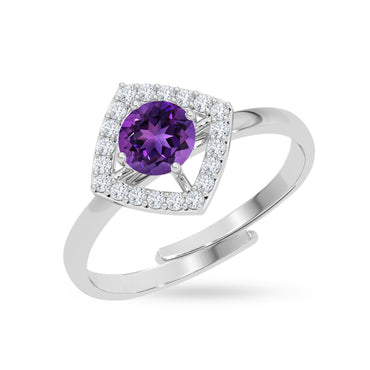 Silver Seville Purple Ring