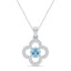 Silver Genna Sky Blue Pendant with Chain