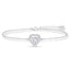 Silver Zilvia Heart Solitaire Adjustable Chain Bracelet