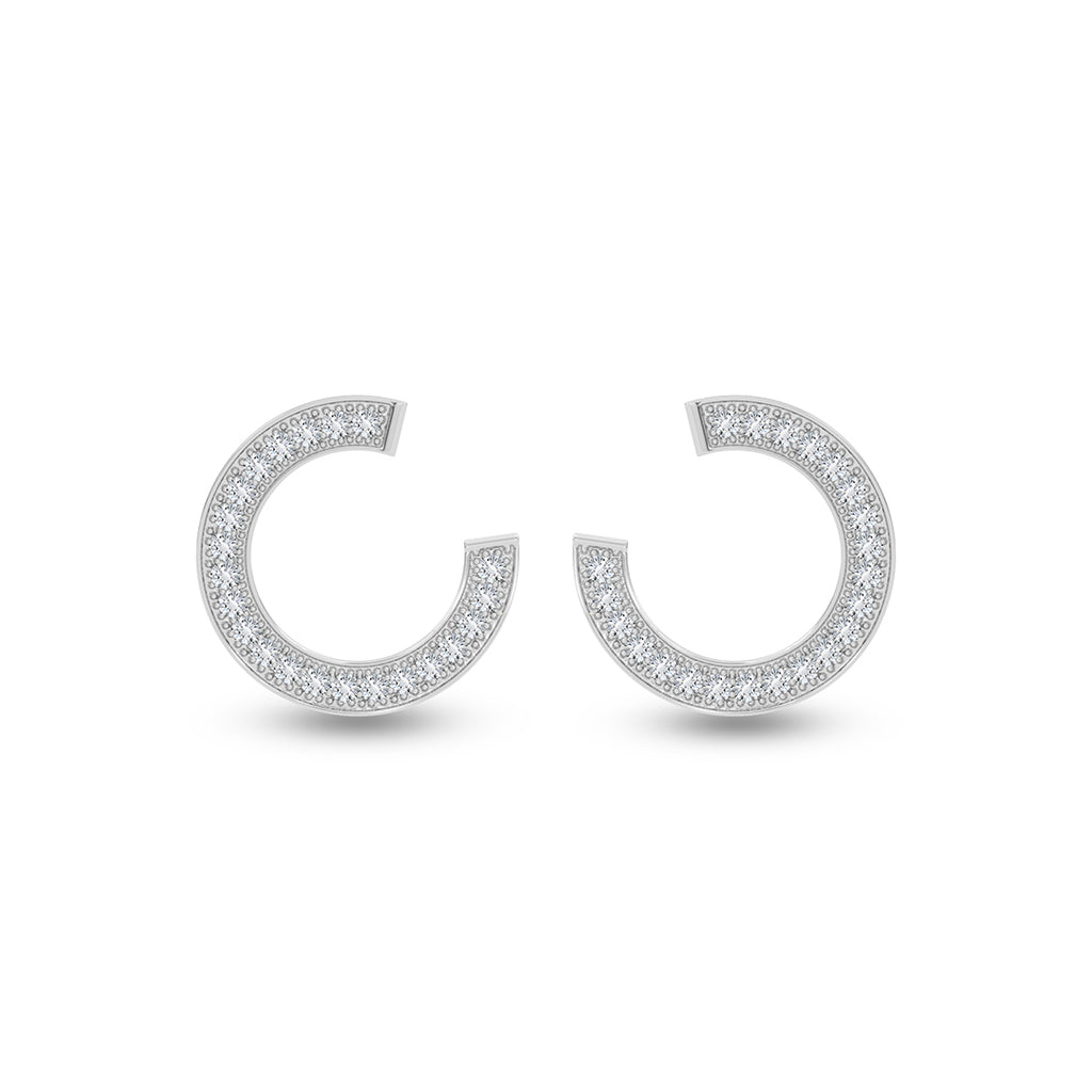 Silver Front Back Earrings