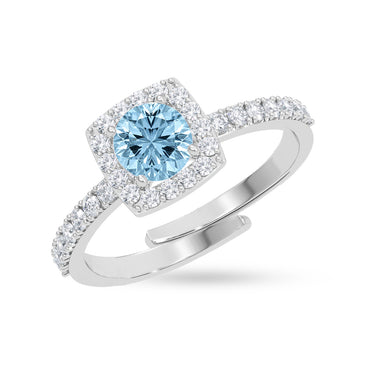 Silver Aegean Halo Ring