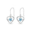 Silver Olesya Heart Drop Earrings