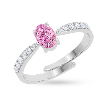 Silver Cascais Solitaire Ring