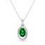 Silver Chiara Green Pendant with Chain