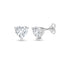 Silver Claire Heart Stud Earrings