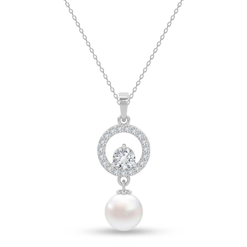 Silver Dante Pearl Pendant with Chain
