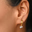 CLARA 925 Sterling Silver Drops Hoop Bali Earrings 