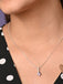 CLARA 925 Sterling Silver Pink Solitaire Pendant Chain Necklace 