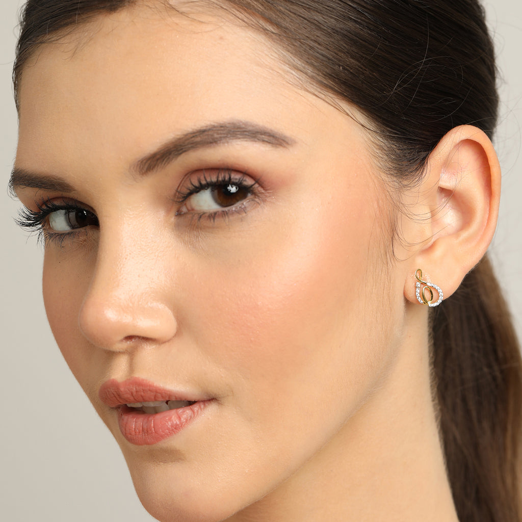 CLARA 925 Sterling Silver Flavia Earrings with Screw Back 