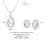 CLARA 925 Sterling Silver Rosa Pendant Earring Chain Jewellery Set 