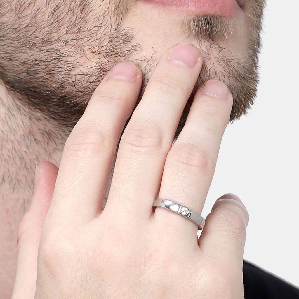 CLARA Real 925 Sterling Silver Elias Band Ring 