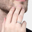 CLARA Real 925 Sterling Silver Elias Band Ring 